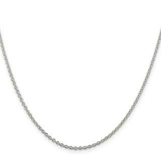 20" Rhodium-plated Sterling Silver 1.95mm Cable Chain Necklace