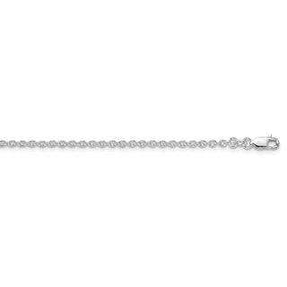 26" Rhodium-plated Sterling Silver 2.25mm Cable Chain Necklace