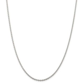 36" Sterling Silver 2.25mm Cable Chain Necklace