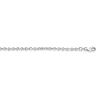 26" Rhodium-plated Sterling Silver 2.75mm Cable Chain Necklace