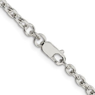24" Sterling Silver 3.5mm Cable Chain Necklace