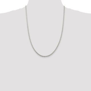 24" Sterling Silver 3.5mm Cable Chain Necklace