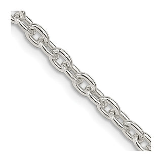 24" Sterling Silver 3.5mm Cable Chain Necklace