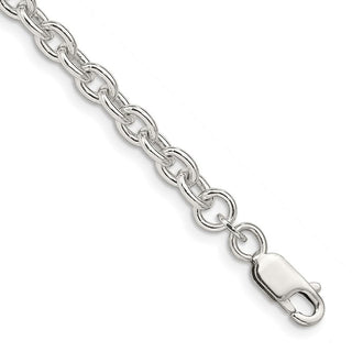 8" Sterling Silver 4.5mm Cable Chain Bracelet