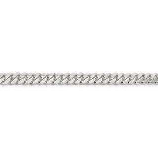 8" Sterling Silver 7.25mm Polished Domed Curb Chain Bracelet