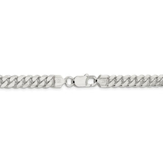 8" Sterling Silver 7.25mm Polished Domed Curb Chain Bracelet