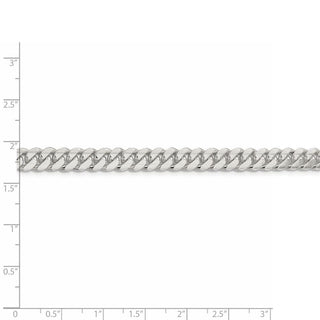 26" Sterling Silver 7.25mm Polished Domed Curb Chain Necklace