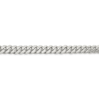 8" Sterling Silver 7.8mm Polished Domed Curb Chain Bracelet