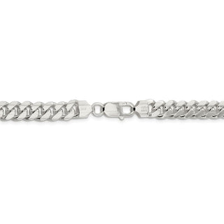 8" Sterling Silver 7.8mm Polished Domed Curb Chain Bracelet