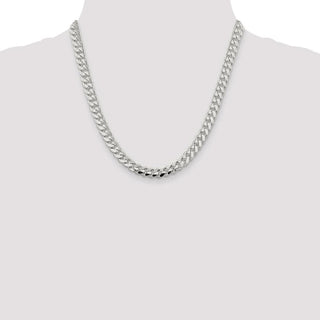 20" Sterling Silver 7.8mm Polished Domed Curb Chain Necklace