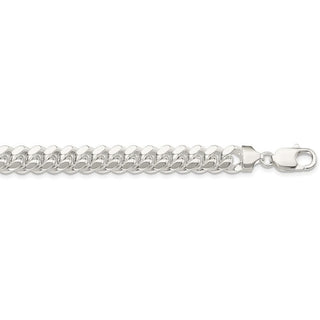 28" Sterling Silver 9mm Polished Domed Curb Chain Necklace