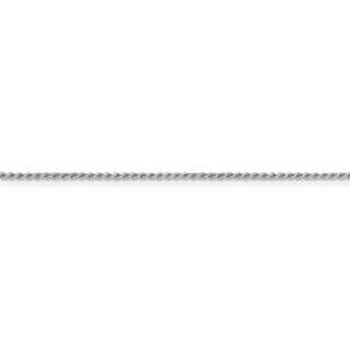 9" Sterling Silver 1.1mm Diamond-cut Rope Chain Bracelet
