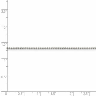 9" Sterling Silver 1.1mm Diamond-cut Rope Chain Bracelet