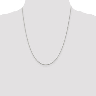 22" Sterling Silver 1.1mm Diamond-cut Rope Chain Necklace w/4in ext.