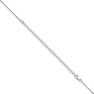 22" Sterling Silver 1.1mm Diamond-cut Rope Chain Necklace w/4in ext.