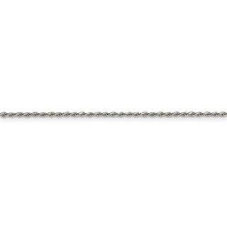 22" Sterling Silver 1.5mm Diamond-cut Rope Chain Necklace