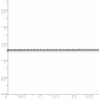 22" Sterling Silver 1.5mm Diamond-cut Rope Chain Necklace