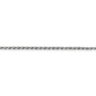 30" Sterling Silver 1.85mm Diamond-cut Rope Chain Necklace