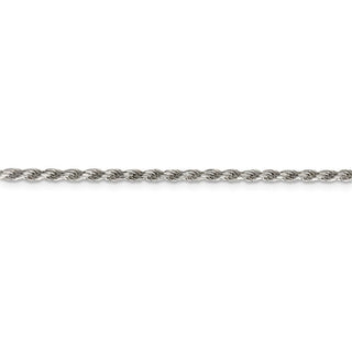 30" Sterling Silver 2.25mm Diamond-cut Rope Chain Necklace