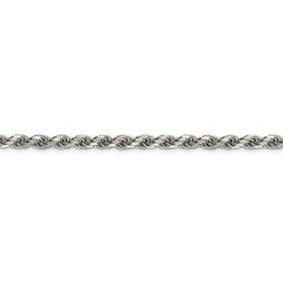 24" Sterling Silver 4.75mm Diamond-cut Rope Chain Necklace