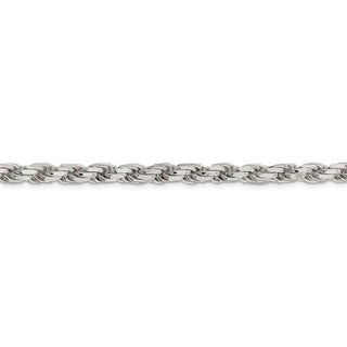 30" Sterling Silver 5.75mm Diamond-cut Rope Chain Necklace