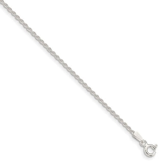 36" Sterling Silver 1.5mm Solid Rope Chain Necklace