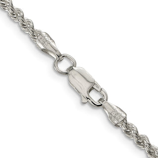 18" Sterling Silver 2.5mm Solid Rope Chain Necklace
