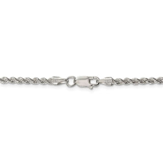 24" Sterling Silver 2.5mm Solid Rope Chain Necklace