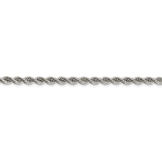 8" Sterling Silver 4.3mm Solid Rope Chain Bracelet
