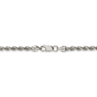 8" Sterling Silver 4.3mm Solid Rope Chain Bracelet