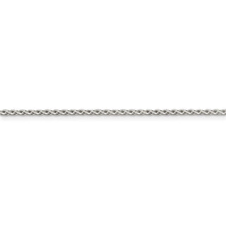 30" Sterling Silver 1.5mm Diamond-cut Spiga Chain Necklace