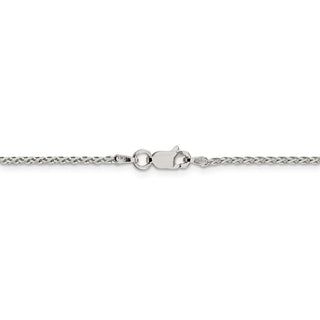 26" Sterling Silver 1.5mm Diamond-cut Spiga Chain Necklace
