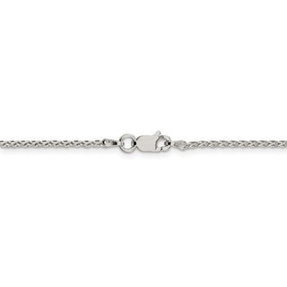20" Rhodium-plated Sterling Silver 1.5mm Diamond-Cut Spiga Chain Necklace
