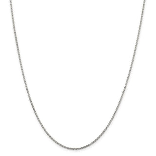 30" Sterling Silver 1.5mm Diamond-cut Spiga Chain Necklace