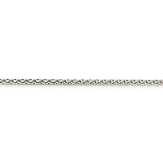 26" Sterling Silver 2mm Diamond-cut Spiga Chain Necklace