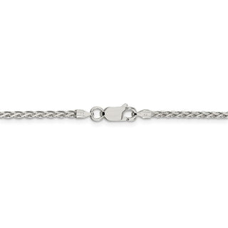 26" Sterling Silver 2mm Diamond-cut Spiga Chain Necklace