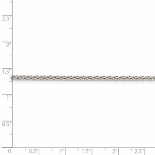 26" Sterling Silver 2mm Diamond-cut Spiga Chain Necklace