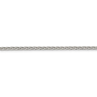 26" Sterling Silver 2.5mm Diamond-cut Spiga Chain Necklace