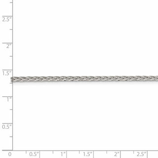 30" Sterling Silver 2.5mm Diamond-cut Spiga Chain Necklace