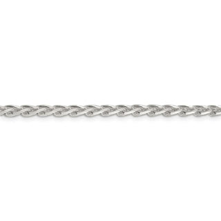24" Sterling Silver 3.75mm Diamond-cut Spiga Chain Necklace