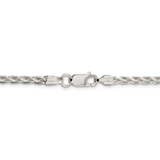 24" Sterling Silver 3.75mm Diamond-cut Spiga Chain Necklace