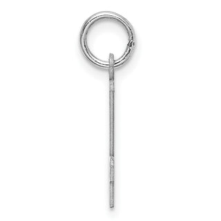 Sterling Silver Rhodium-plated Small Elongated Polished Number 24 Charm