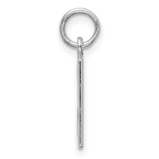 Sterling Silver Rhodium-plated Small Elongated Polished Number 29 Charm