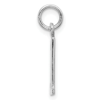 Sterling Silver Rhodium-plated Small Elongated Polished Number 31 Charm