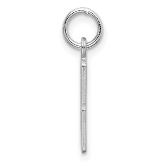Sterling Silver Rhodium-plated Small Elongated Polished Number 33 Charm