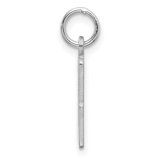 Sterling Silver Rhodium-plated Small Elongated Polished Number 33 Charm