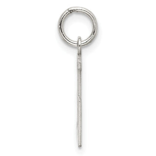 Sterling Silver Rhodium-plated Small Elongated Polished Number 35 Charm