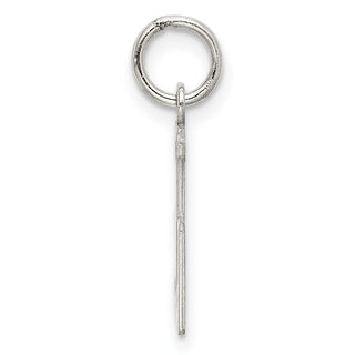 Sterling Silver Rhodium-plated Small Elongated Polished Number 35 Charm