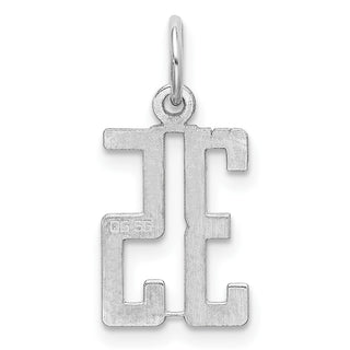 Sterling Silver Rhodium-plated Small Elongated Polished Number 35 Charm