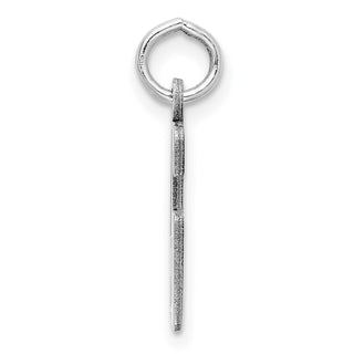Sterling Silver Rhodium-plated Small Elongated Polished Number 46 Charm
